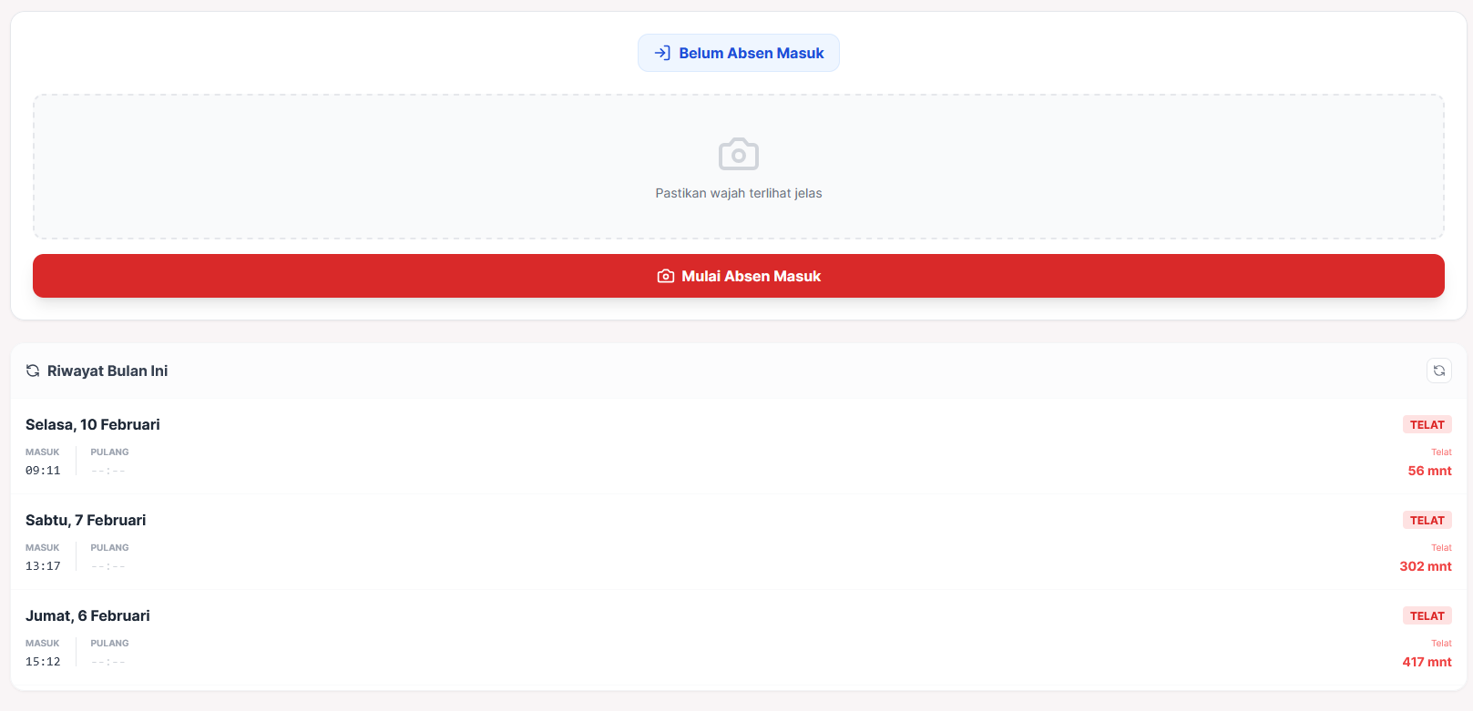 Almon Face Recognition Absensi